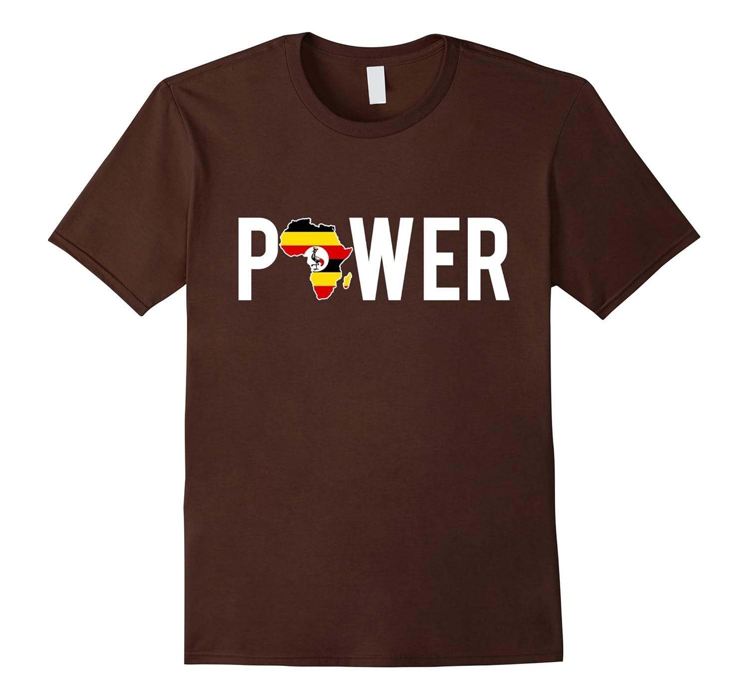 Africa Black African Power Uganda Map T-Shirt-anz