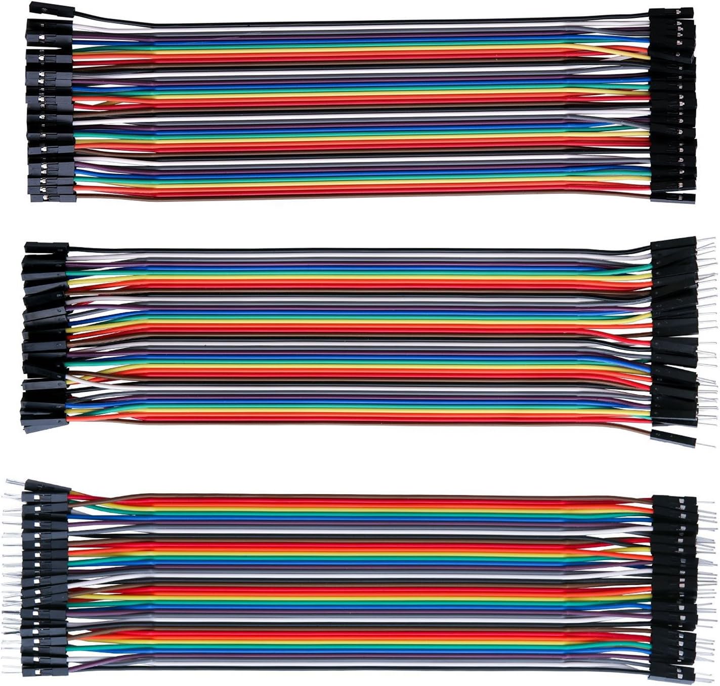 HYY 3 in 1 Male to Female /Male to Male /Female to Female Breadboard Jumper Wires for Arduino and Raspberry pi