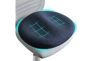 Lofty Aim Office Chair Cushion: Ergonomic Memory Foam Seat Cushion for Office Chairs - Sciatica-Tailbone Pain Relief, Large Butt Cushion for Office Chair, Car Seat, Wheelchair, Gaming- Gray 1 PC