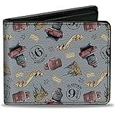 Buckle-Down Men's Bifold Wallet Harry Potter, 4.0" x 3.5"