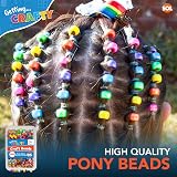 SOL 500pcs Pony Beads for Jewellery Hair Braids 6x9mm Assorted Colours view 3