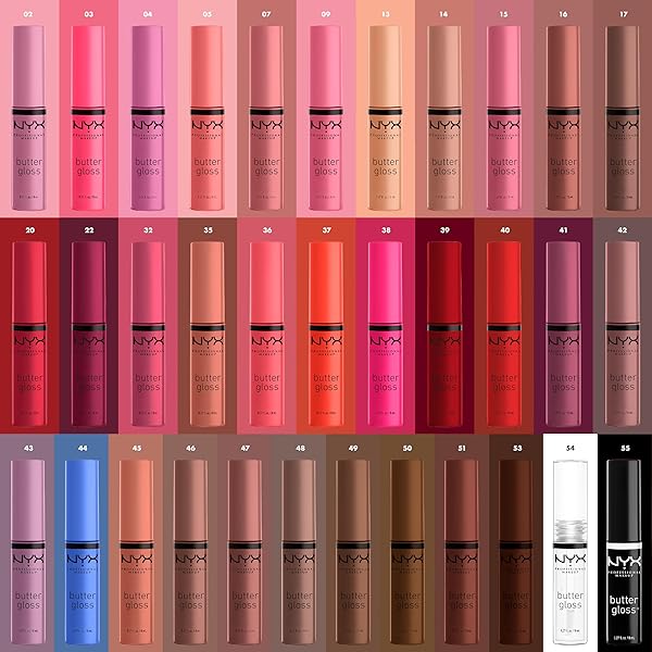 NYX PROFESSIONAL MAKEUP BUTTER GLOSS, NON-STICKY LIP GLOSS – BLUEBERRY TART (PERIWINKLE BLUE)