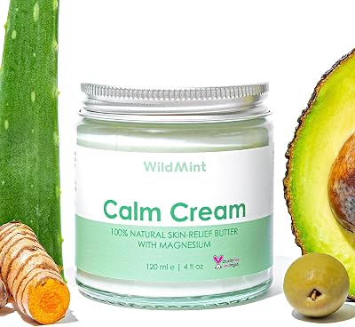 WildMint Calm Cream 100 Natural Magnesium Cream for Sensitive Baby Skin 120ml