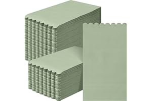 Glenmal 100 Pcs Paper Disposable Napkins 2 Ply Dinner Guest Cocktail Napkins Hand Towels for Wedding Spring Birthday Party Bridal Anniversary Reception, 13 x 16 Inches (Green)