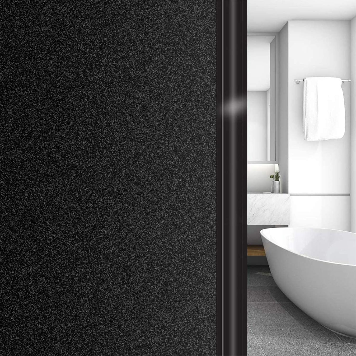 Haimist Blackout Privacy Window Film Frosted Films Dark Static Cling