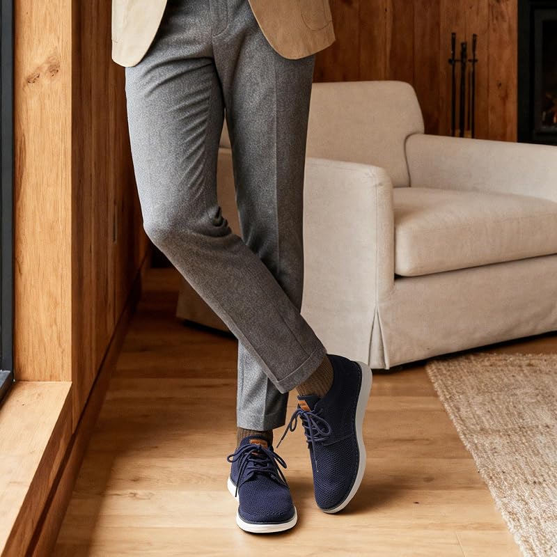 Sapatos de Vestir de Verão Masculinos com Atacadores, Azul, 40