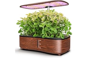 HONDONY Hydroponics Growing System Indoor Garden - 12 Pods Herb Plants Germination Kit with Full-Spectrum LED Grow Light - Height Adjustable 3.8L Water Automatic Timer Ideal Gardening Gifts for Women Home
