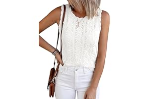 BTFBM Crochet Tank Tops for Women Sleeveless Knit Sweater Vest Top Summer Spring 2026 Cover Ups Beach Vacation Clothes