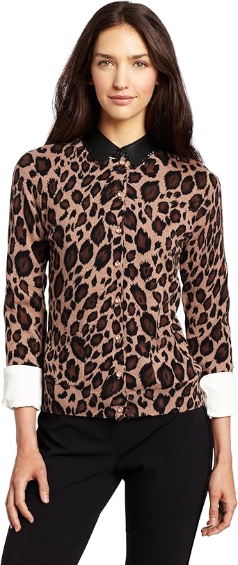 leopard print cardigan amazon