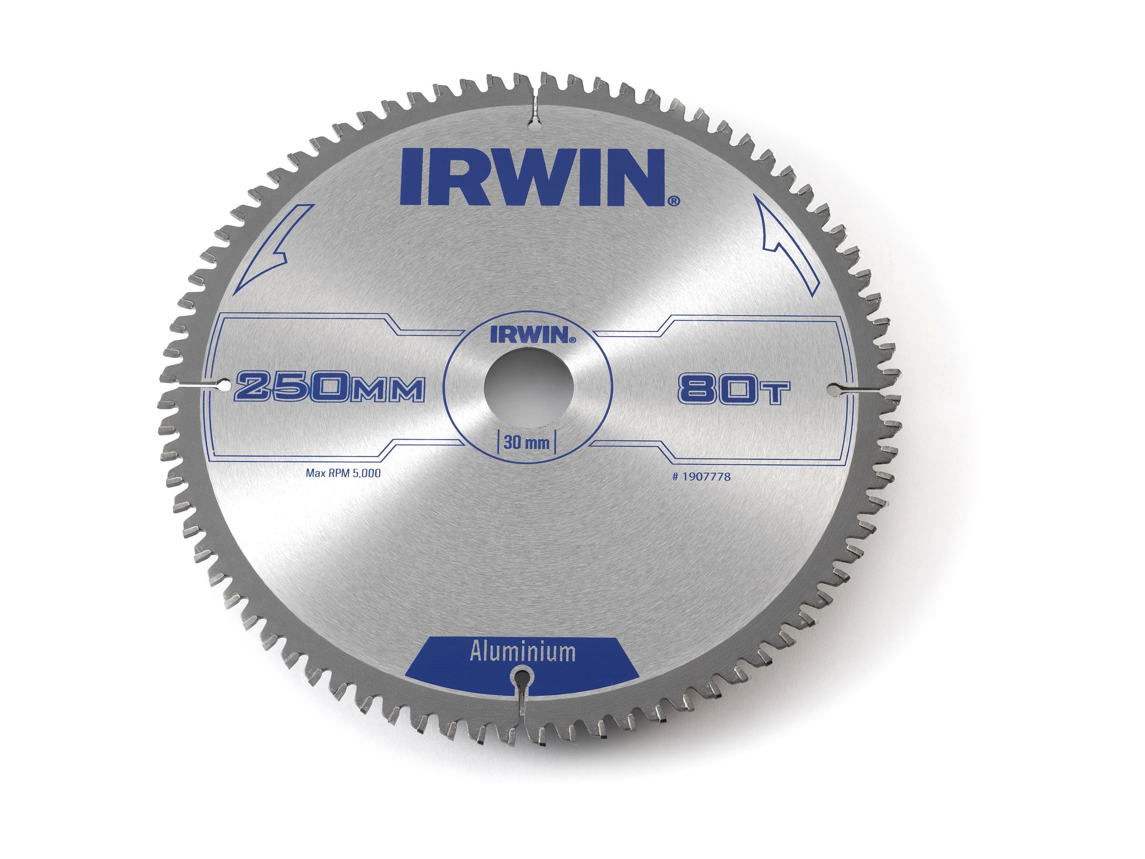 IRWIN IRW1907778 250 x 30mm 80-Teeth Professional Circular Saw Blade - Aluminium
