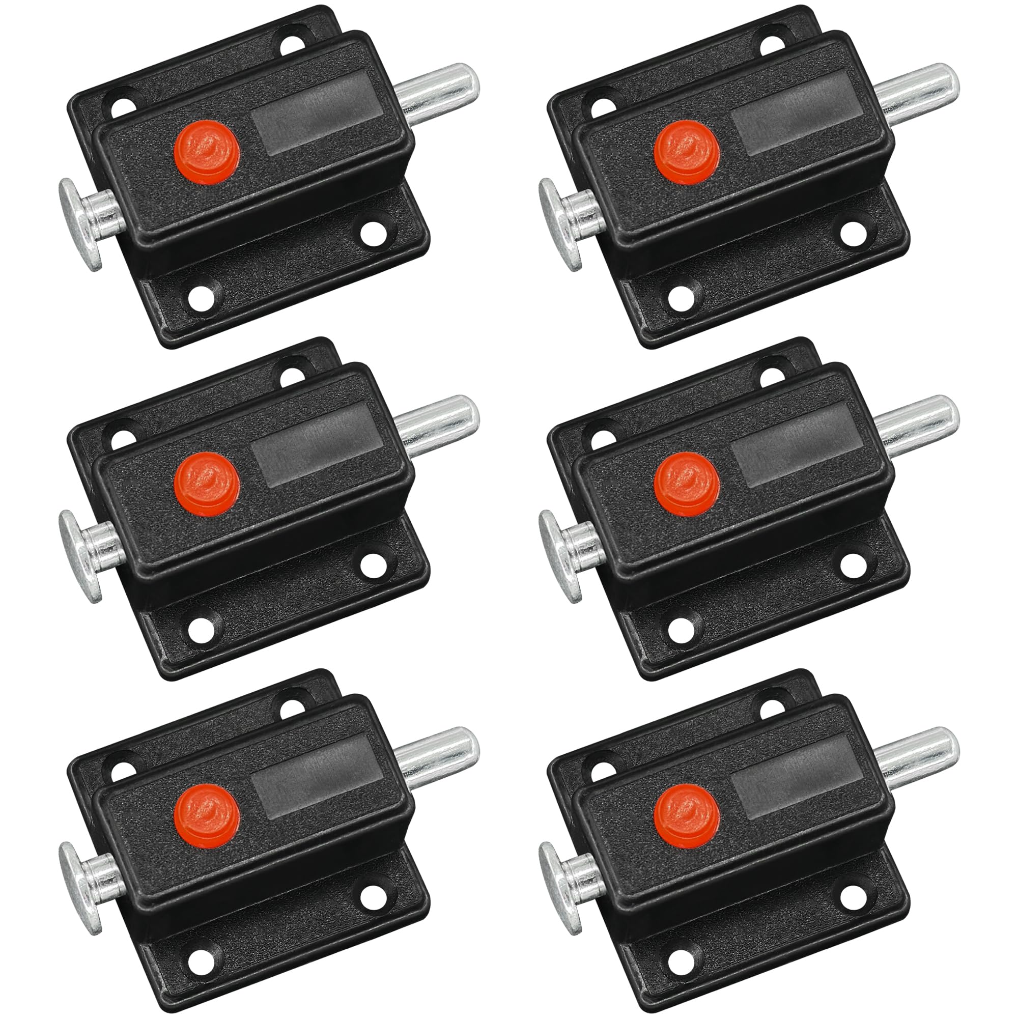 6 PCS Button Spring Loaded Automatic Door Latches