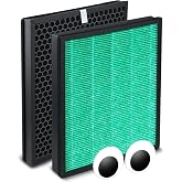 BBT BAMBOOST 300 Replacement Filter Compatible with Coway Airmega Max2 300/300S Air Purifier, 2-in-1 H13 Combined True HEPA and Activated Carbon Filter, Part #AP-1515-FP, 2 Pack