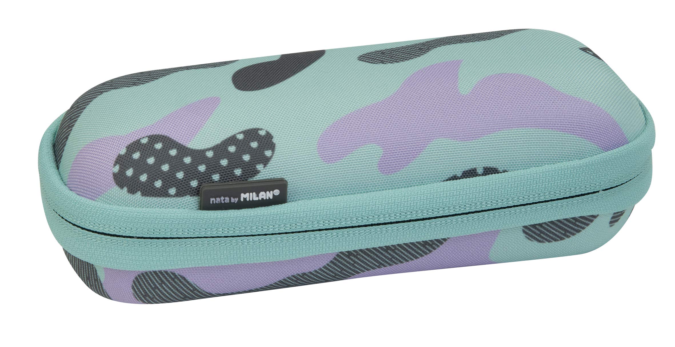 Turquoise Camouflage, Turquoise and Lilac Semi-Rigid Oval Holder