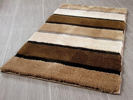 Pacific Badteppich Bali Beige Braun Streifen in 5 Größen