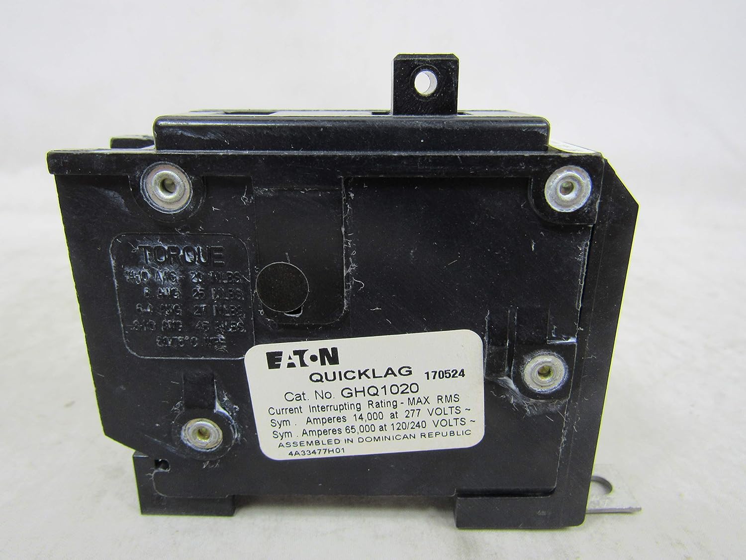 GHQ1020 - Thermal Magnetic Circuit Breaker, G-Frame, Ghq Series, 277 VAC, 20 A, 1 Pole, DIN Rail, Panel - Circuit Breakers - 