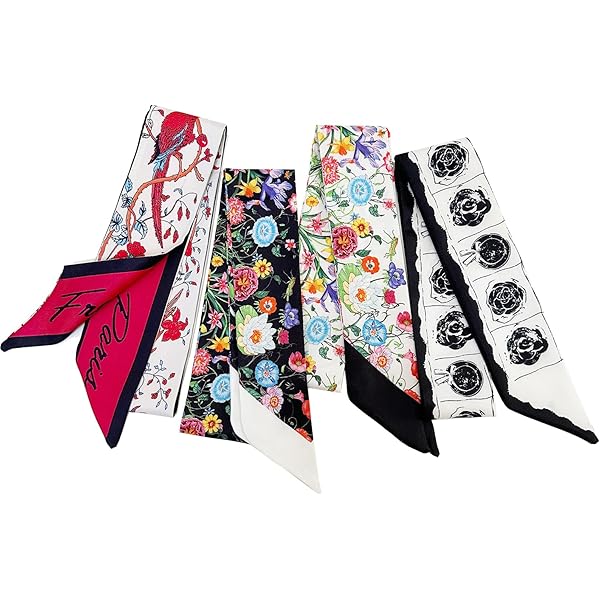 Dailyacc Bufandas Para El Pelo Para Mujer, Bufanda Para Bolsos, Bufanda Con Asa Para Bolsos, Accesorios De Moda, 37.4 X 2.36 Pulgadas, A01-hermoso En Colores