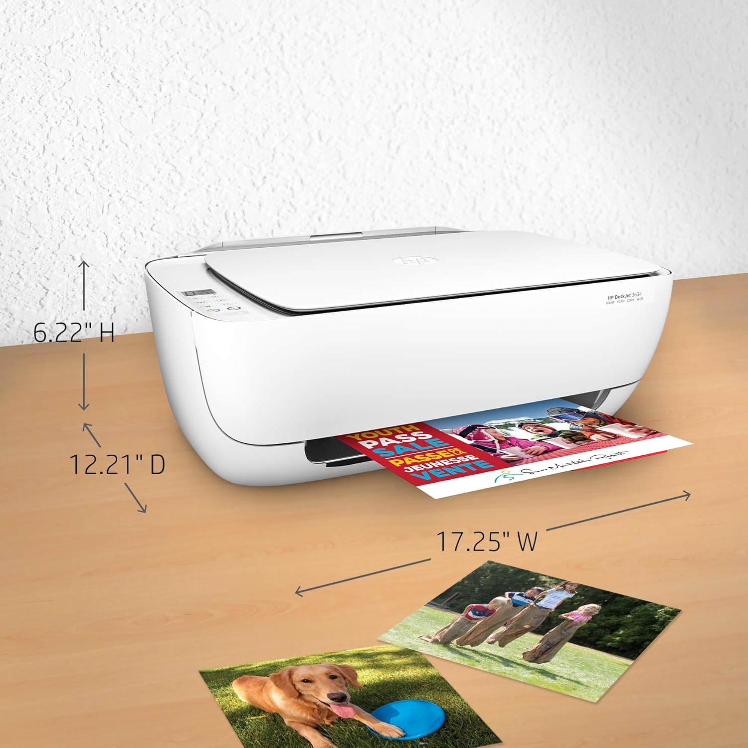 Amazon.com: HP DeskJet 3634 Compact All-in-One Wireless Printer with Mobile  Printing, HP Instant Ink & Amazon Dash Replenishment Ready (K4T93A):  Electronics