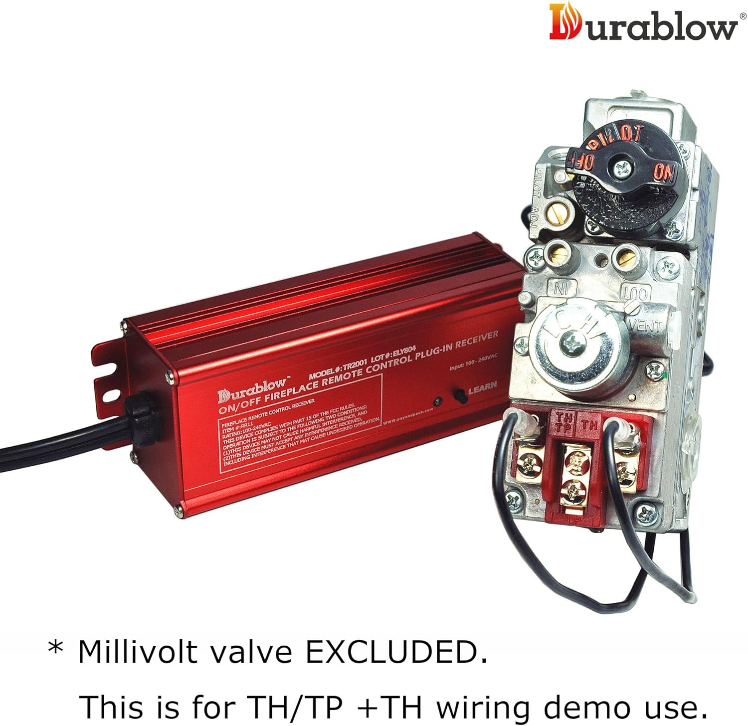 Durablow Tr2001 Gas Fireplace On Off Remote Control Kit For Millivolt Valve Or Electronic Ignition Module Input 100 240vac Building Supplies Amazon Canada