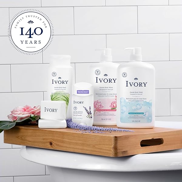 IVORY BODY WASH, DESIGNED FOR THE WHOLE FAMILY, GENTLE FORMULA, FREE OF DYES HEAVY PERFUMES PARABENS PHTHALATES & SILICONES, ORIGINAL SCENT, 35 OZ