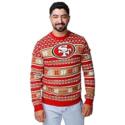 FOCO Standard NFL Big Logo Ugly Sweater, Team Color