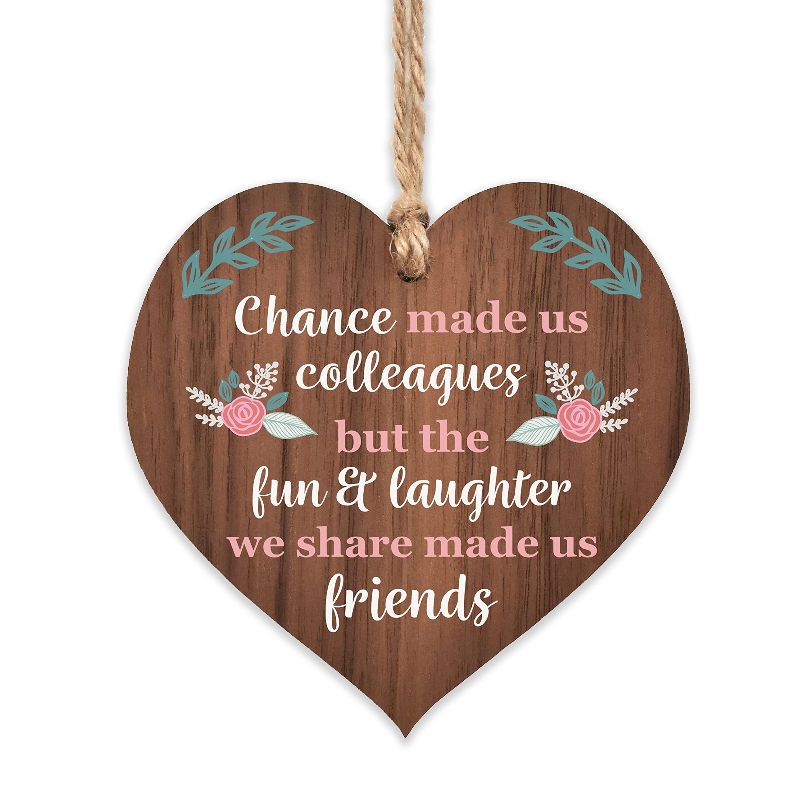 Colleague gifts | chance made us colleagues plaque | best friends present home sign for women good luck sorry your leaving | farewell retirement leavers gift | new job funny novelty thoughtful uk