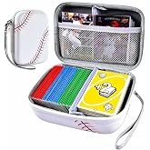 ALKOO Card Case for 410+ Playing &amp; Sports Cards, 2020-2026 Sets, Box Only | 2 Removable Dividers, Mesh Pocket and Wrist Strap for TCG Decks, Game Nights, 2026 Sports Collections, School and Travel