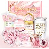 Christmas Gifts for Women, Birthday Gifts for Women, Happy Birthday Gifts Basket for Women, Rose Relaxing Spa Gifts Basket for Best Friends Female Sister Mom Wife Her Girlfriend Coworker Bestie