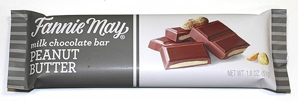 FANNIE MAY MILK CHOCOLATE PEANUT BUTTER BAR, 1.8 OZ