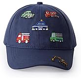 Pop Your Dream Embroidered Baseball Caps for Boys Girls Fire Truck Excavator Trucker Hat Funny Adjustable Summer Hats Age 3-8