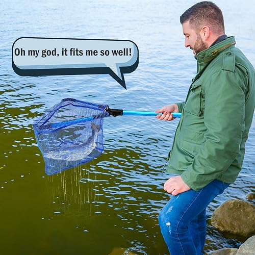ActionEliters Fishing Net Fish Landing Net, with Telescopic Pole Handle  Foldable Collapsible Fish Net, Safe Rubber Coated Mesh Fishing Net  Freshwater for Kids Men Women in Kenya | Whizz Nets
