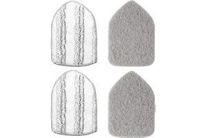 SetSail Scouring Pads Microfiber Cloth Refill 4 Pack, for SetSail Tile and Bathtub Scrubber Brush Heavy Duty Scrubbing Sponge