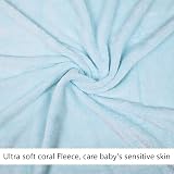 HiABsee Baby Towels with Hood Ultra Soft Coral Fleece 80x80cm Blue Dog view 3