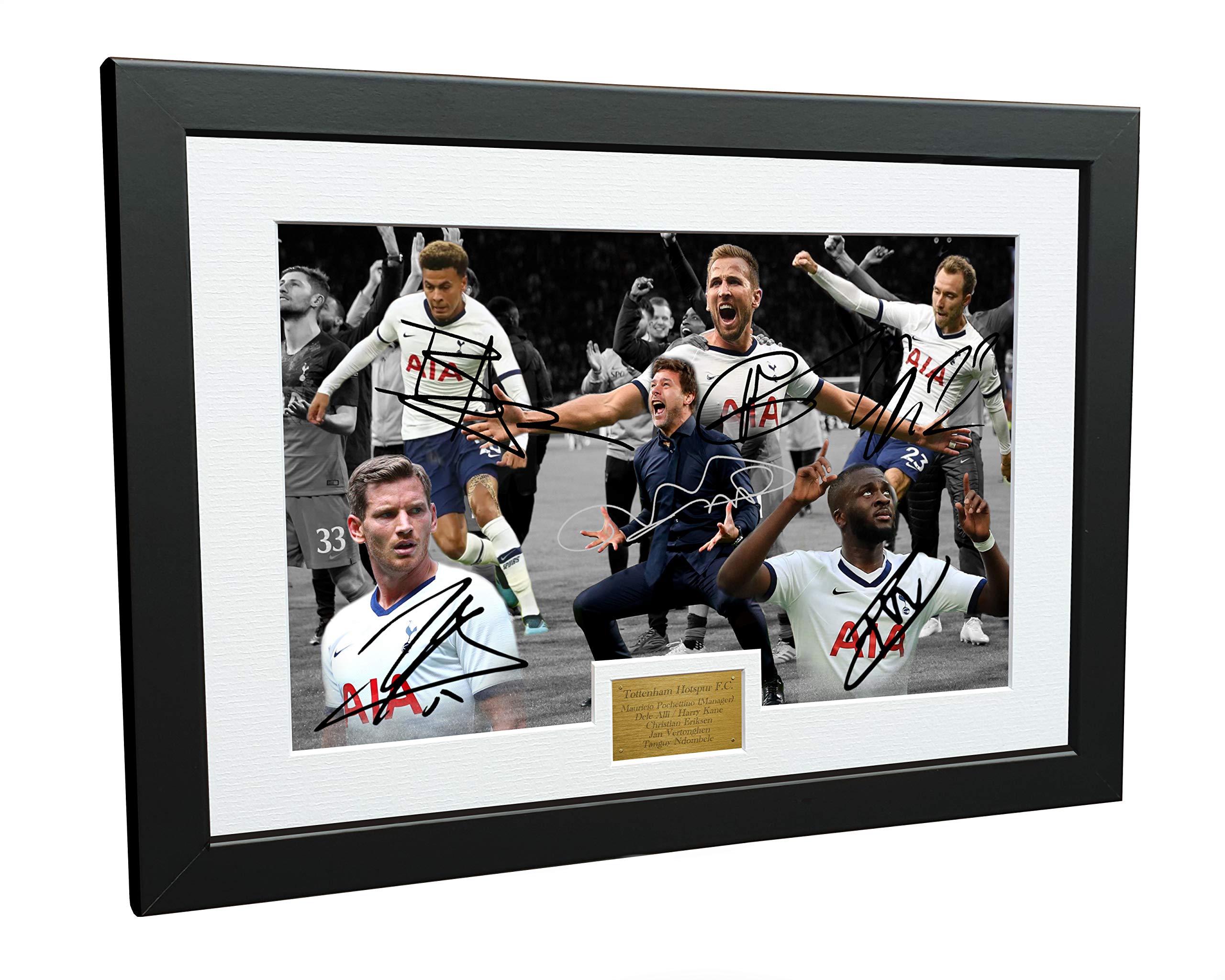 Kitbags & Lockers 2019/20 SEASON 12x8 A4 Signed Tottenham Hotspur - Pochettino - Alli - Kane - Eriksen - Vertonghen - Ndombele Autographed Photo Photograph Picture Frame Soccer Gift