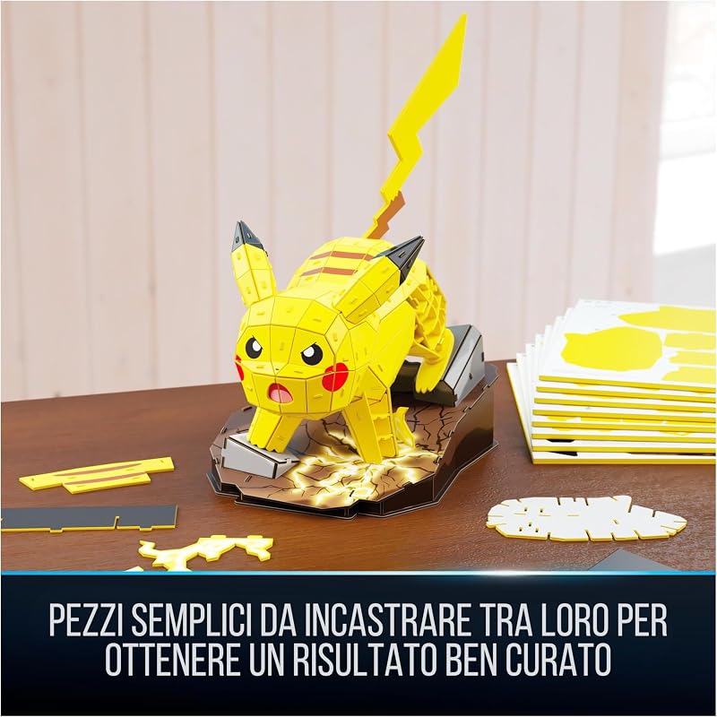 , Pokémon Pikachu, Kit di Modellismo 3D, Puzzle per Adulti, 12+