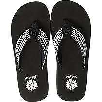 yellow box glitter flip flops