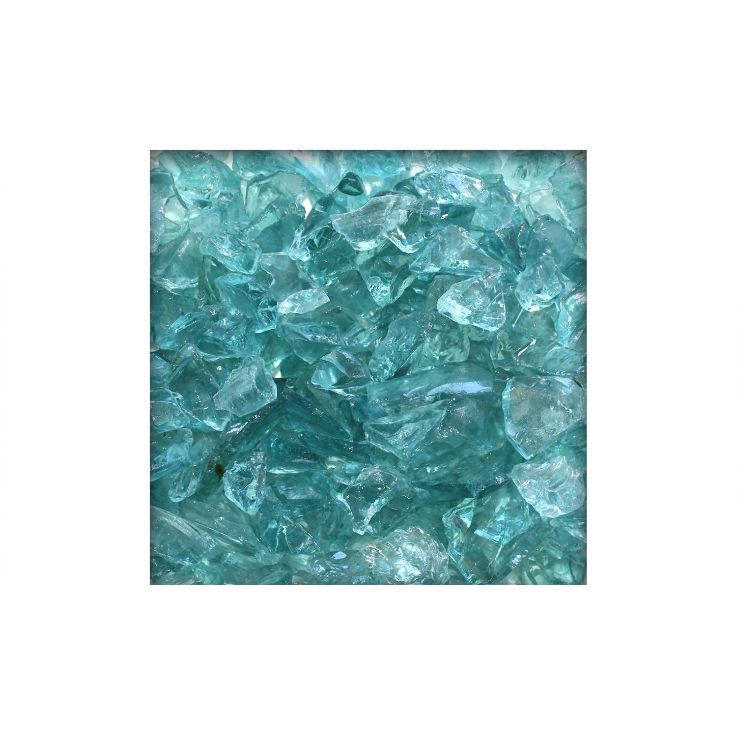 10 kg Glassplitt Glasbruch Glassteine Glas Splitt Deko Farbe Türkis