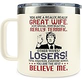 UMACVN Gifts for Wife from Husband - Wedding Anniversary for Women, Birthday, Mothers Day, Christmas Wife Gifts for Her - Romantic Love Gift for Her - 14 Oz Stainless Steel Coffee Mug