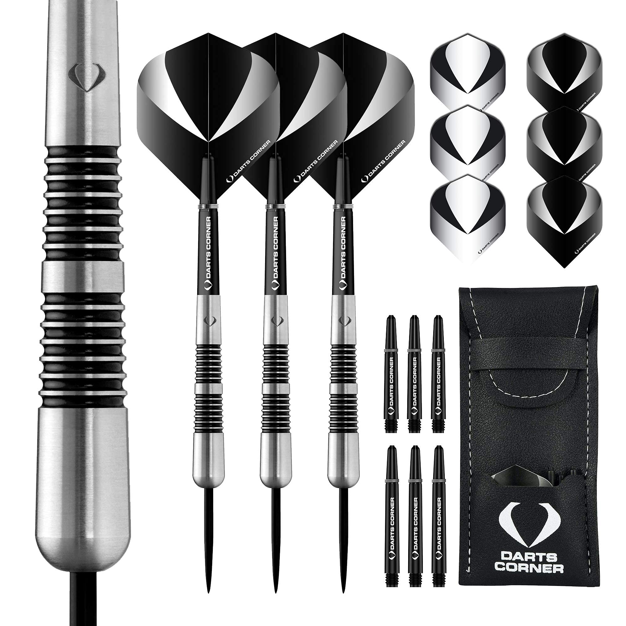 DESIGNA DARTS Warfare Darts | Steel Tip Darts Set | 80% Tungsten Barrels | Black Ring, M6 28g (D0668)