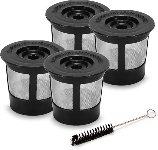 Styddi 4 Pack Single Reusable K Cups Stainless Mesh Coffee Filter For Keurig Mr Coffee Breville Single Serve Brewers Cuisinart Large Appliance Accessories Coffee Espresso Machine Parts Accessories Stanoc Com
