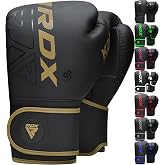 RDX Kids Boxing Gloves Sparring and Muay Thai Maya Hide Leather, Kara Patent Pending Junior Training Mitt for Kickboxing, Punching Bag, Focus Pads, MMA, Thai Pad, Double End Ball Punching Gloves