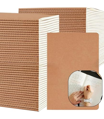 24 Pack Kraft Notebooks Bulk, A5 Unlined Journals Travel Notebooks - View #7