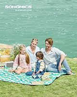 SONGMICS GCM78Y XXL Fleece Picnic Blanket 200x200 cm Waterproof view 2