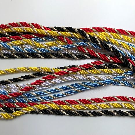 Amazon 12色から選べる艶のあるラメ入り レーヨン撚紐 よりひも 撚り紐 つやあり S 150 レーヨン撚紐 ラメ入り 長さ5m 太さ3mm 色番10 Cologne Gold コード ひも 通販