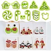 11pcs Christmas Polymer Clay Cutters Sets, Clay Cutter for Clay Jewelry, Clay Cutters for Earrings, Polymer Clay Kit for DIY Tools Jewelry Earrings Making