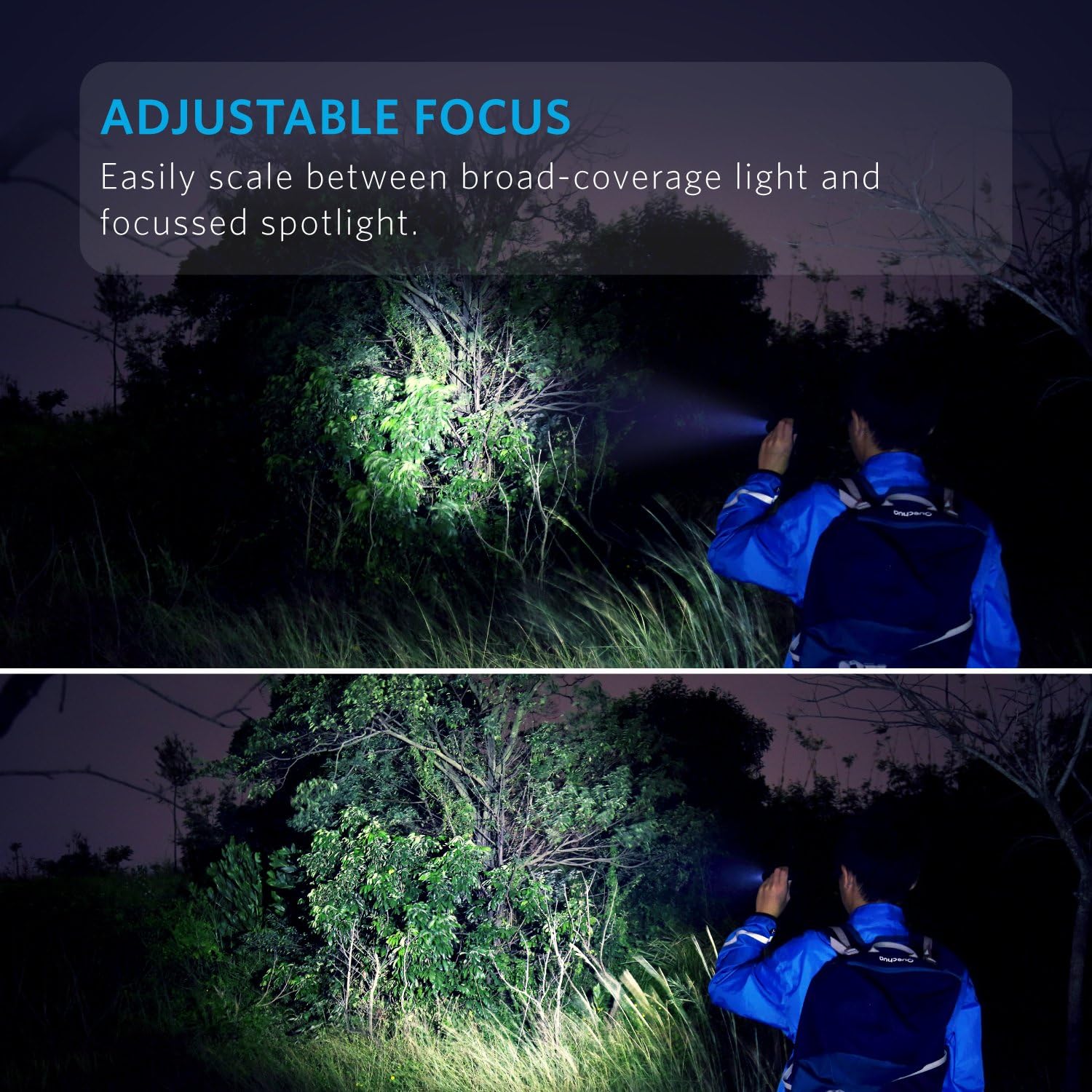 Anker Rechargeable Bolder LC90 LED Flashlight, Pocket-Sized Torch with Super Bright 900 Lumens CREE LED, IPX5 Water-Resistant, Zoomable, 5 Light Modes, 18650 Battery Included - - 