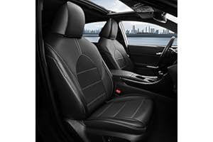 FEINEPRO for Toyota Camry Seat Covers LE SE SE Nightshade 2018 2019 2020 2021 2022 2023 2024 - Waterproof Luxury Leather Seat Covers for Cars, Custom Fit Car Seat Covers Full Set, Black Not for Hybrid