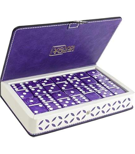 Amazon.com: OMURA Games | Acrylic Double 6 Jumbo Dominoes Set