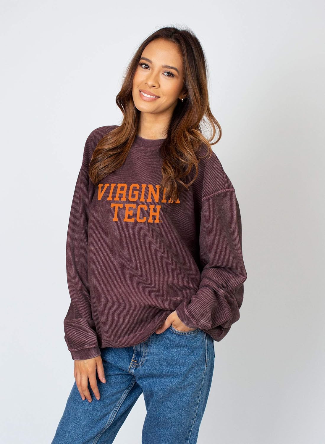 pennant corded sweatshirt