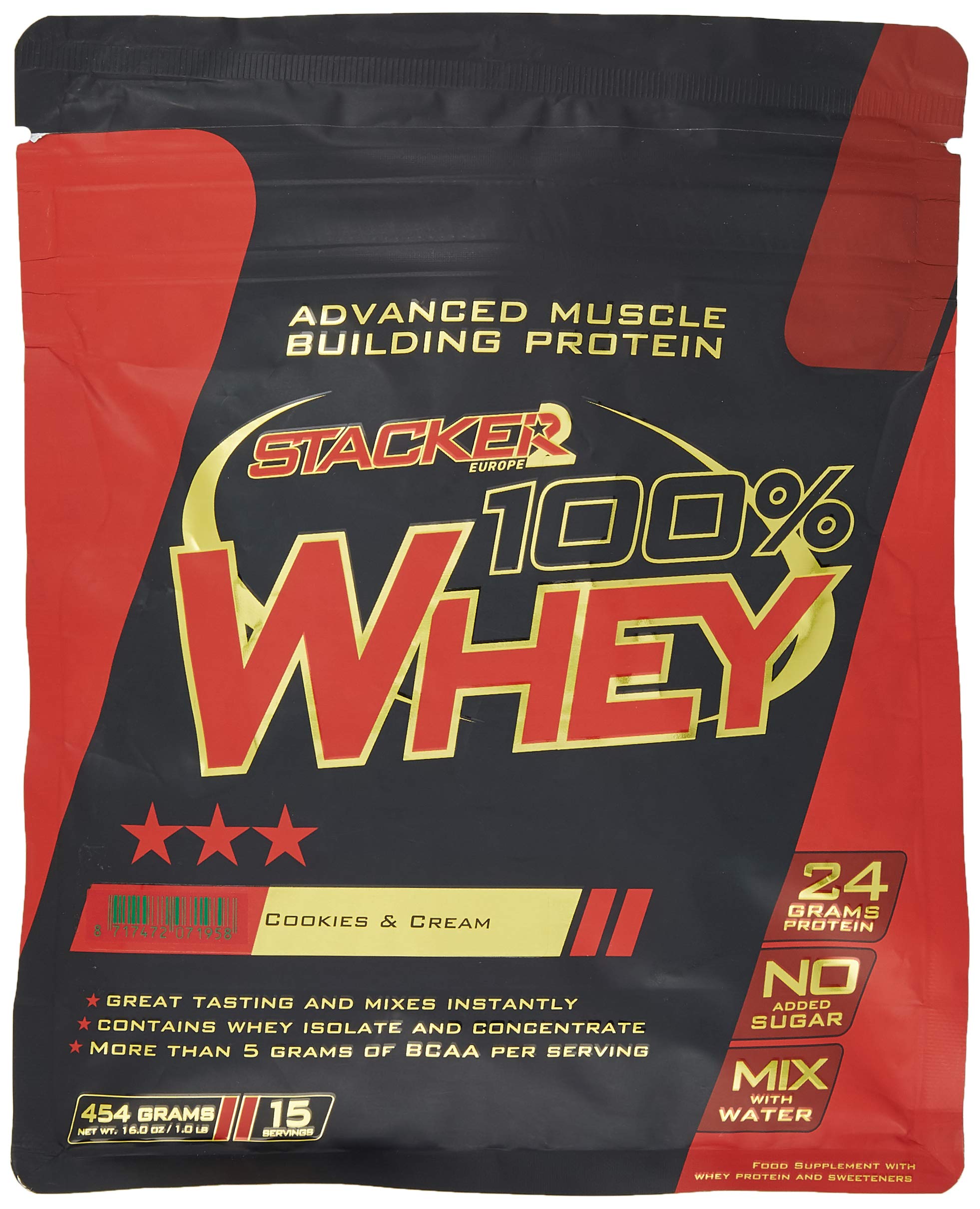 Stacker Black Edition 100% Whey Advance Muscle Building Protein Powder, Cookies & Cream