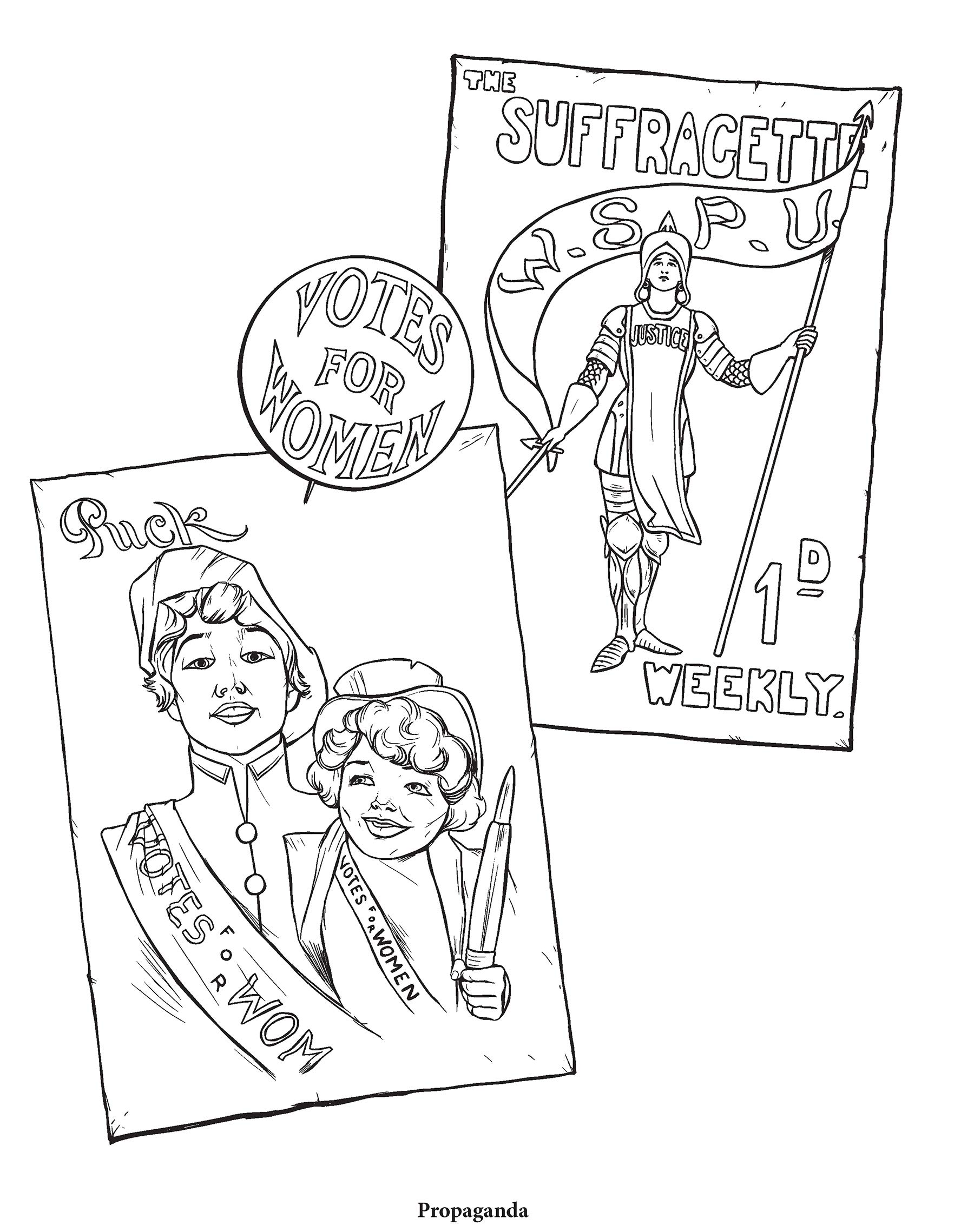 How Women Won The Vote Coloring Book Dover History Coloring